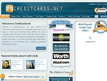 Tablet Screenshot of creditcards.net